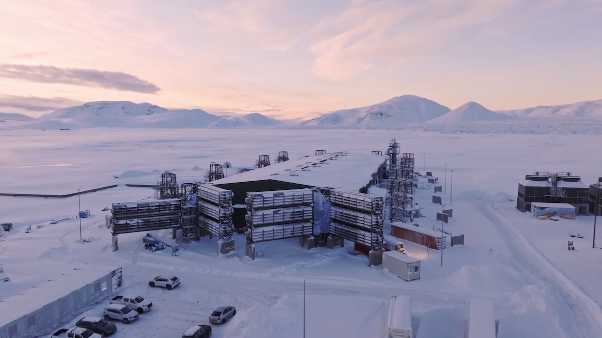 The new carbon capture plant Mammoth from Swiss startup Climeworks in Hellisheidi, Iceland