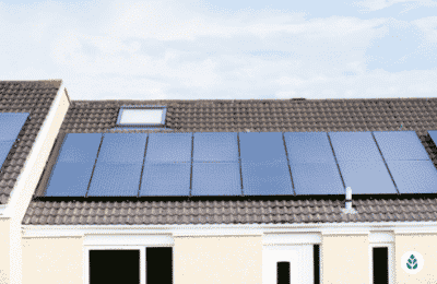 solar panels on a house roof