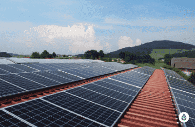 solar panels lined up on rooftop