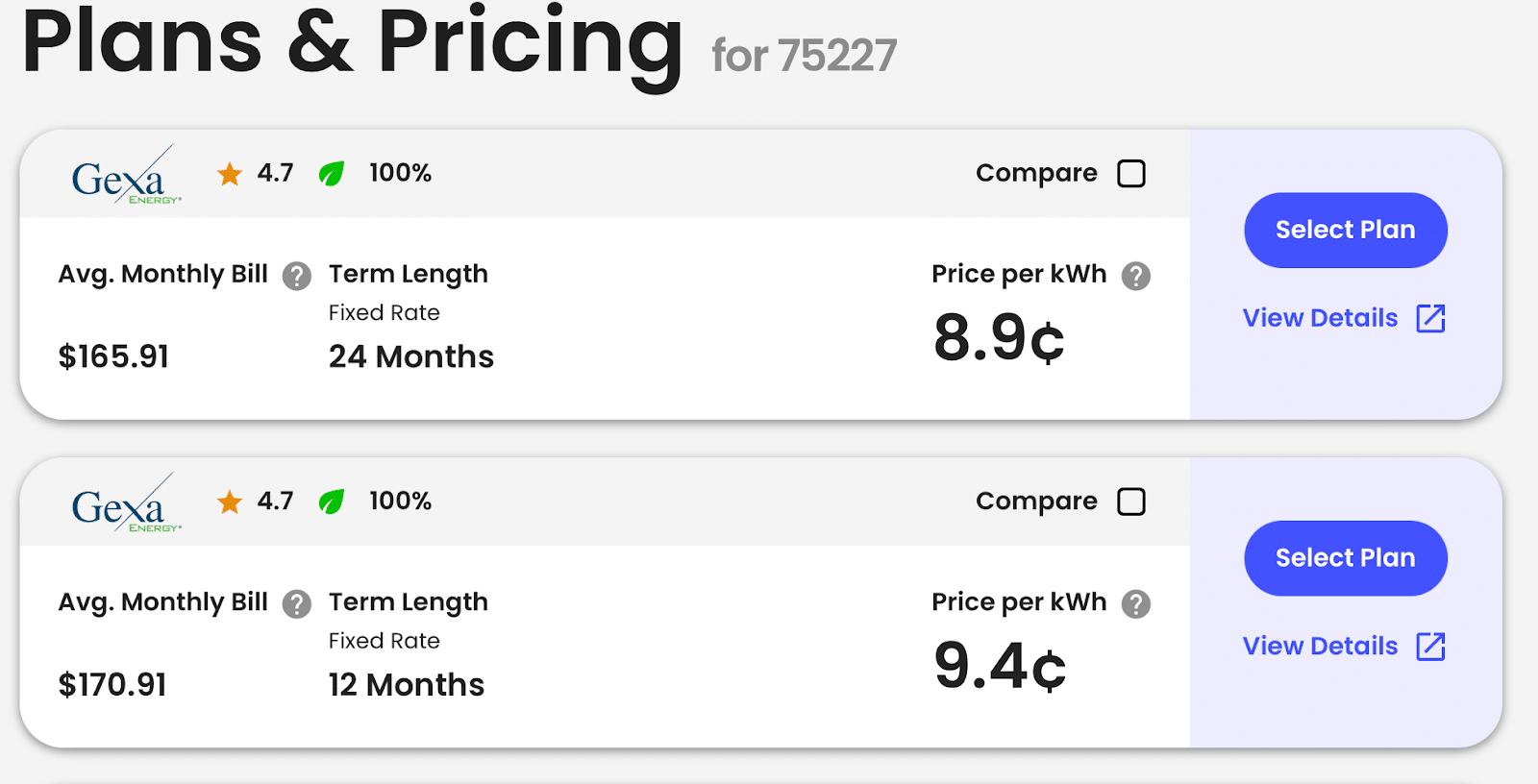 Switching Texas Electricity Plans Step 4